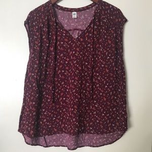 Old navy floral blouse